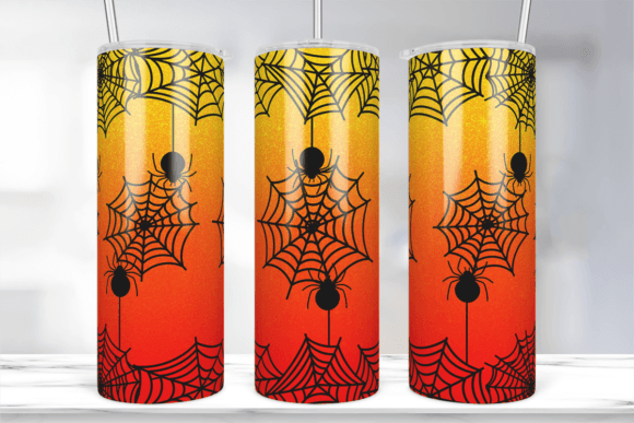 20Oz Halloween Tumbler Spider Wrap