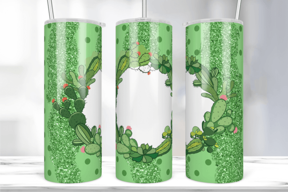 Cactus Tumbler Wrap Template