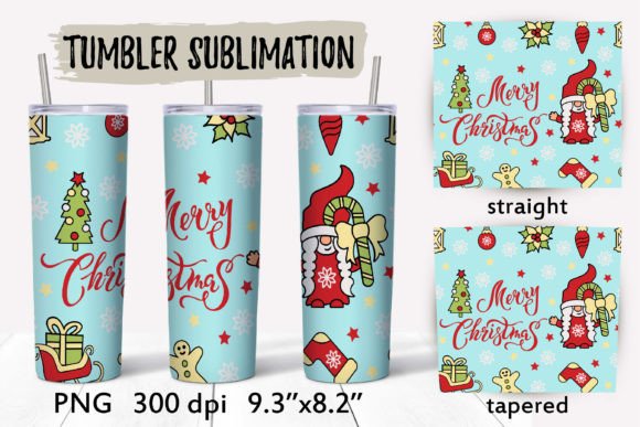 Christmas Gnome Tumbler Wrap N7