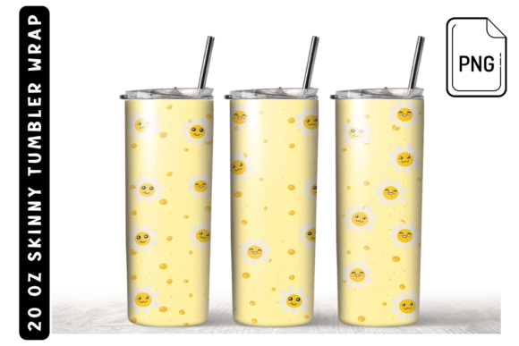 Daisy Flowers Sublimation Tumbler Wrap