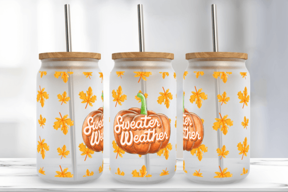 Fall Can Tumbler Wrap