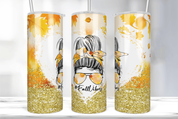Fall Tumbler Wrap 20oz Skinny Tumbler