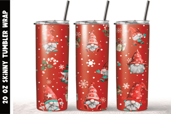 Gnome Christmas Tumbler Wrap