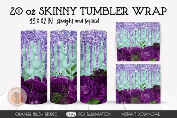 Gothic Rose Skinny Tumbler Wrap 20 Oz