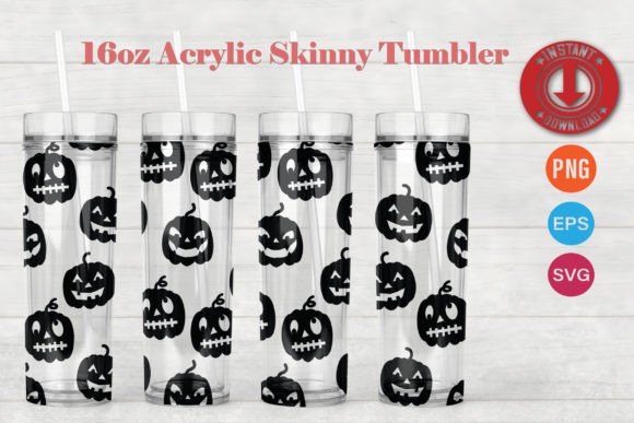 Halloween 16oz Acrylic Skinny Tumbler 1