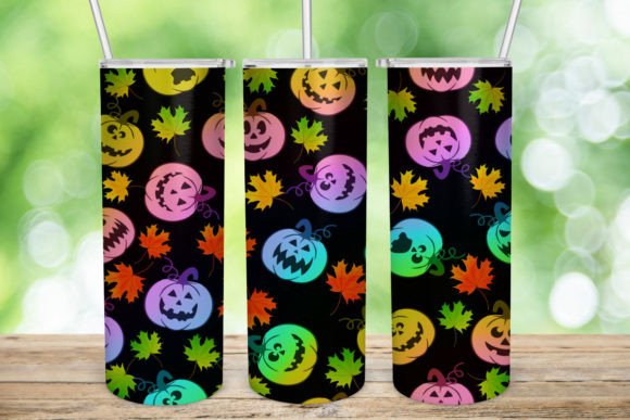 Halloween Pumpkin Tumbler Wrap