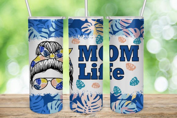 Messy Bun Mom Life Tumbler Wrap