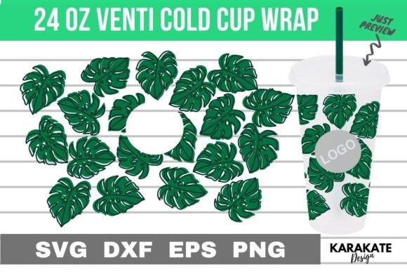 Monstera Line SVG for Embroidery