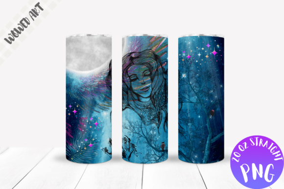 Moon View 20oz Skinny Tumbler Wrap