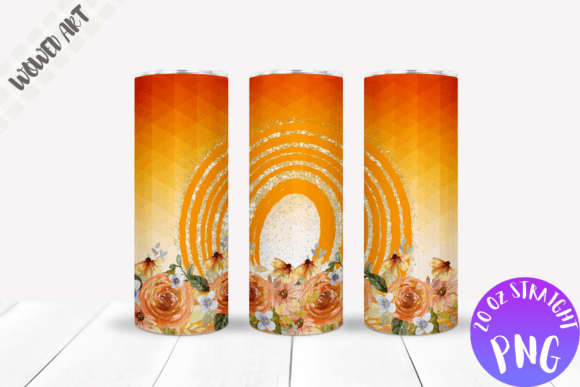 Orange Rose 20 Oz Tumbler Wrap