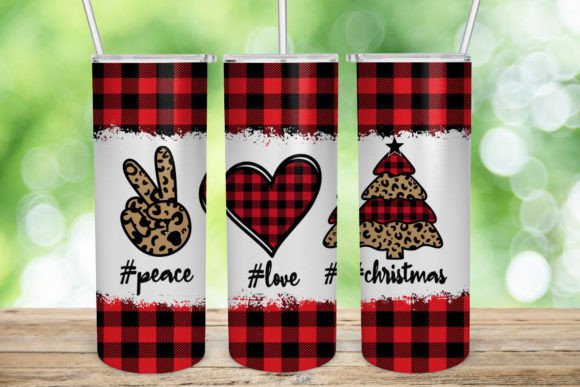 Peace Love Chrismart Tumbler Wrap PNG