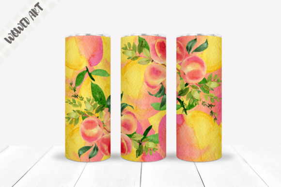 Peach 20 Oz Skinny Tumbler Wrap