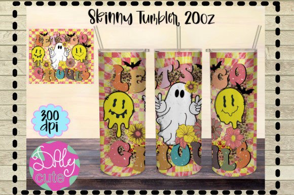 Retro Halloween Ghouls Tumbler PNG