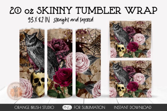 Skull Halloween Tumbler Design