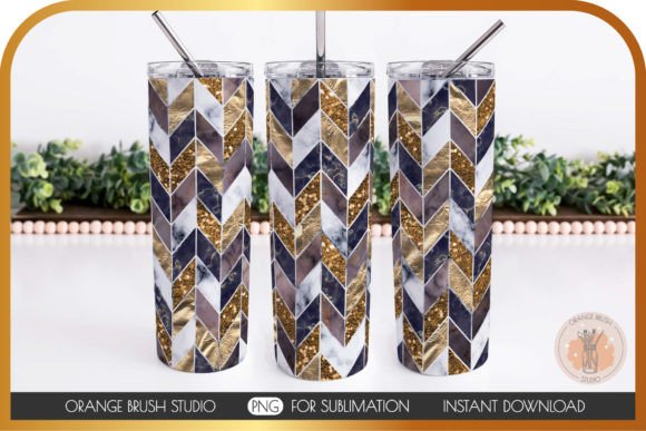 Tangram Geometric Skinny Tumbler Wrap