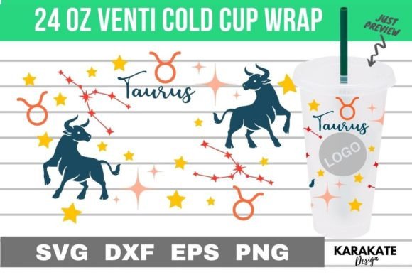 Taurus Zodiac Wrap SVG