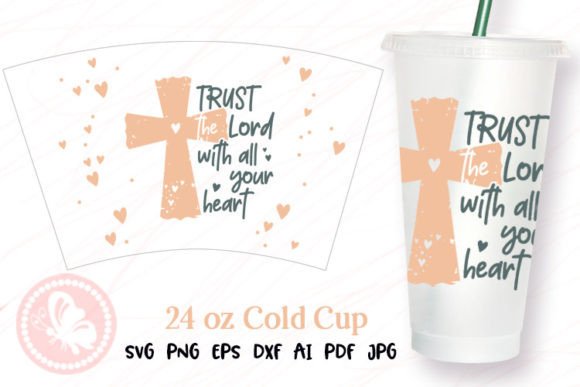 Trust the Lord Cold Cup Wrap Cross