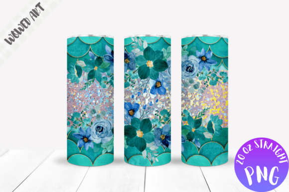 Water Color Flower Tumbler Wrap