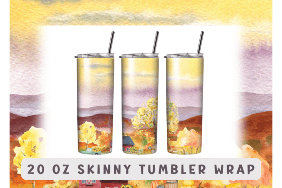 Watercolor Fall Tumbler Wrap